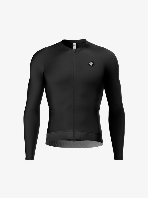 Azure Flow black men long sleeve cycling jersey