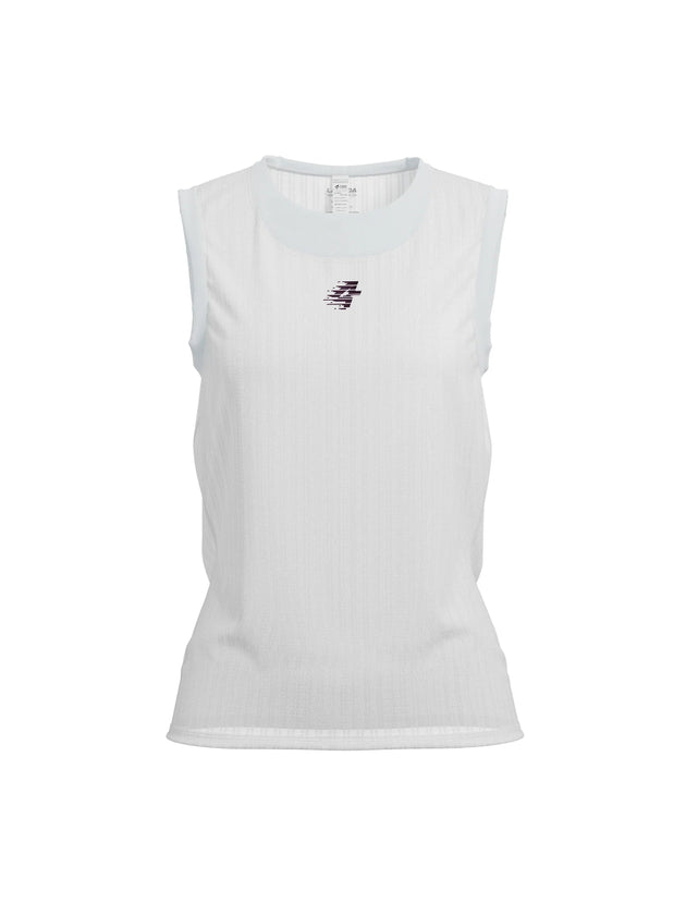 Clouds women cycling base layer vest white
