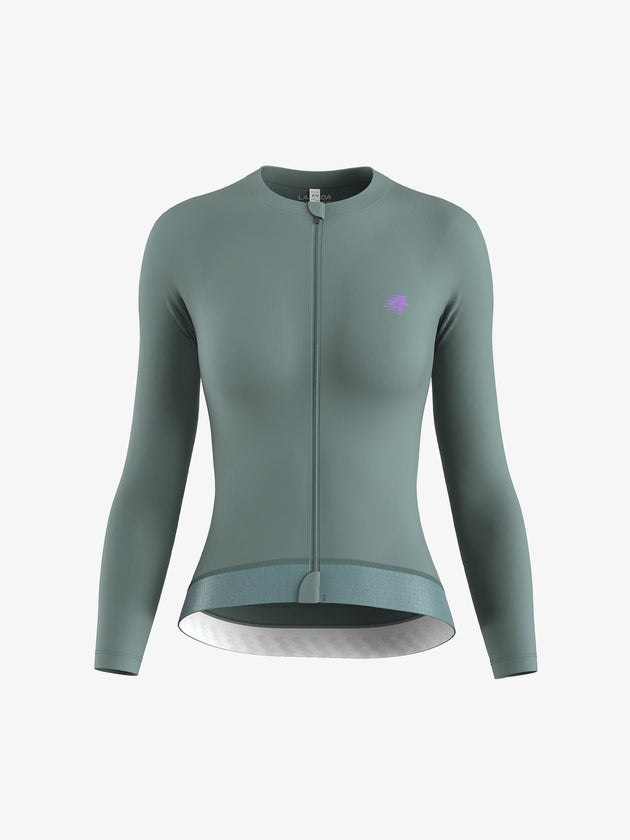 ethereal women long sleeve cycling jersey gray olive