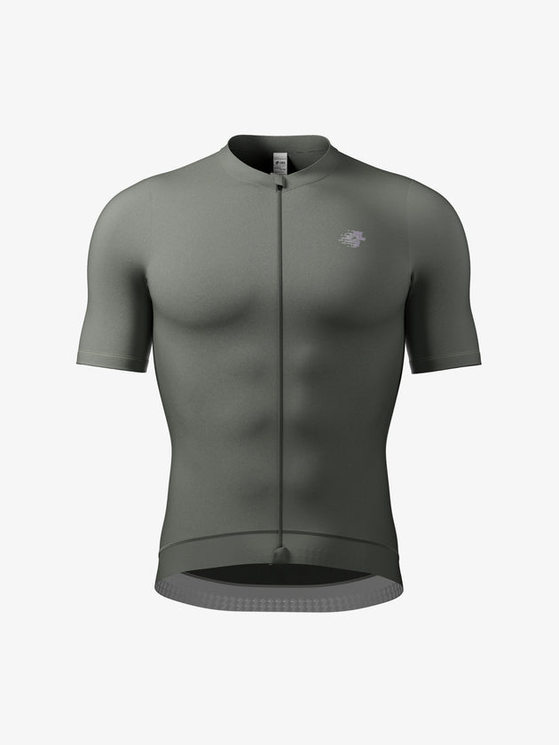 Flutter gray olive men short sleeve cycling jersey