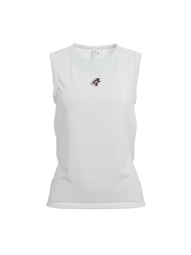 Clouds Women Cycling Base Layer Vest - White