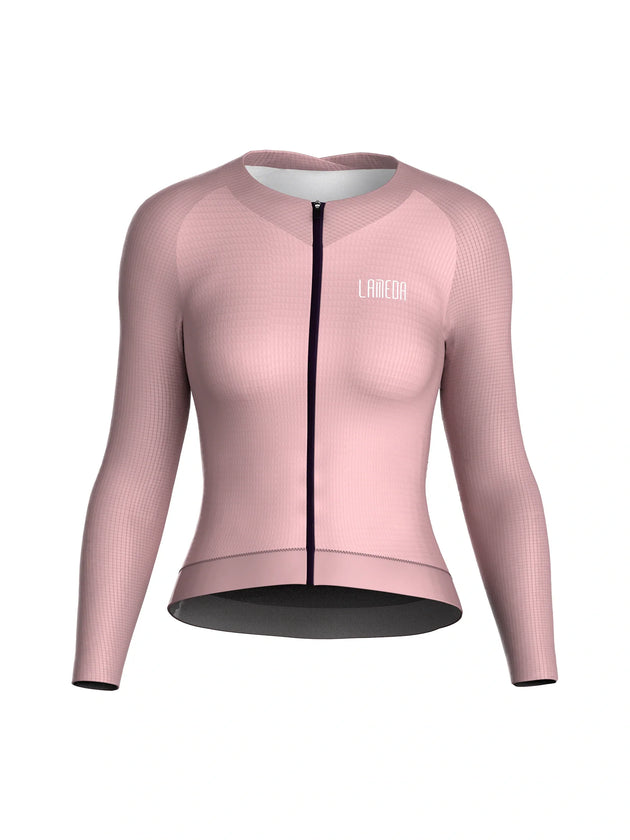 Neon Women Cycling Jersey Long Sleeve -Neon Pink