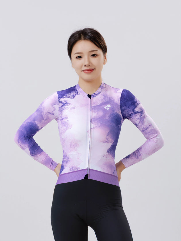 Slumber women long sleeve cycling jersey ink purple