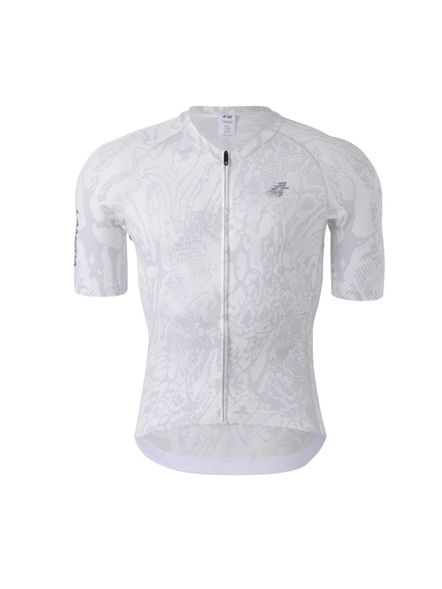 men basic cycling jersey white snake
