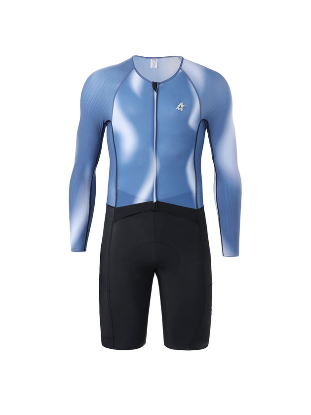 men pro blue cycling skinsuit