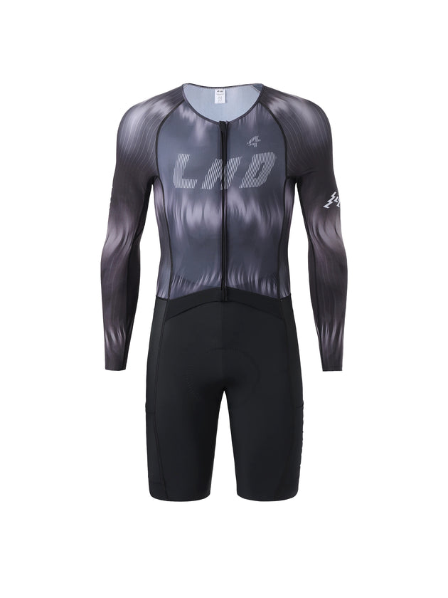 men pro black cycling skinsuit