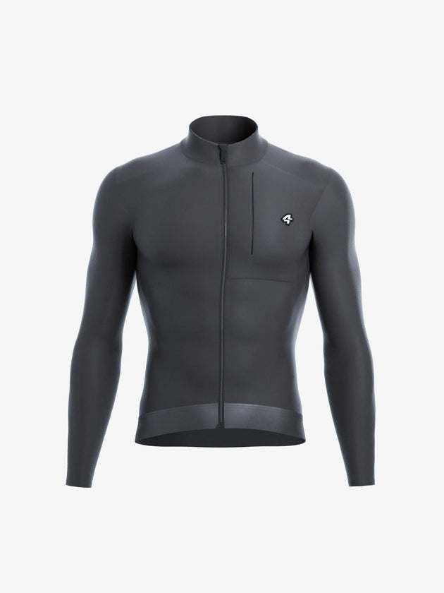Petrel Men's Fleeced Thermal Jersey - Dark Grey