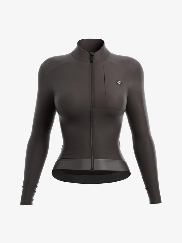 Snowdrop Women's Fleeced Thermal Jersey - Gray Green