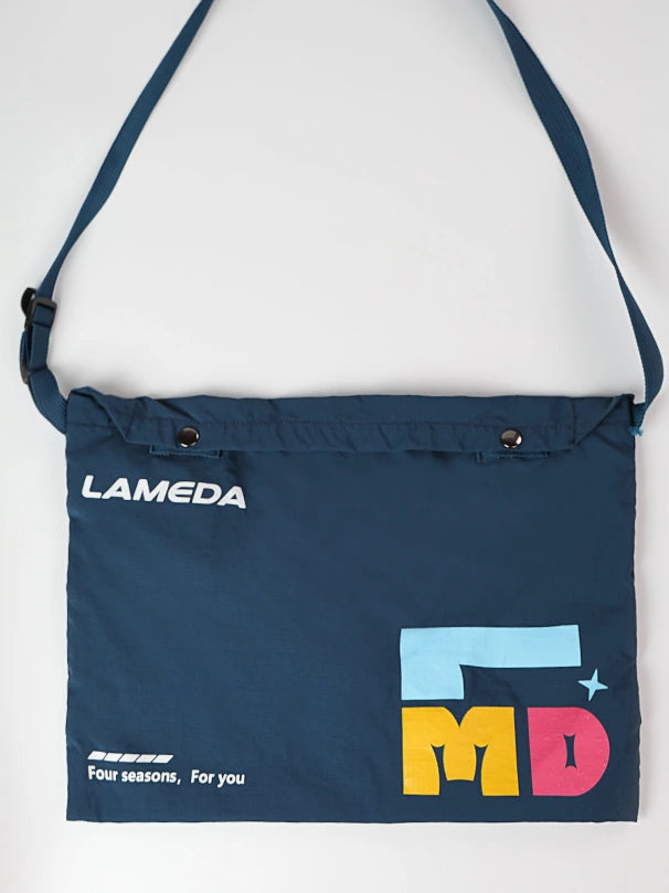 LMD blue messenger bag