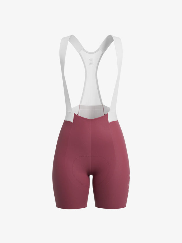 Luminance women pink wheat bib bike shorts
