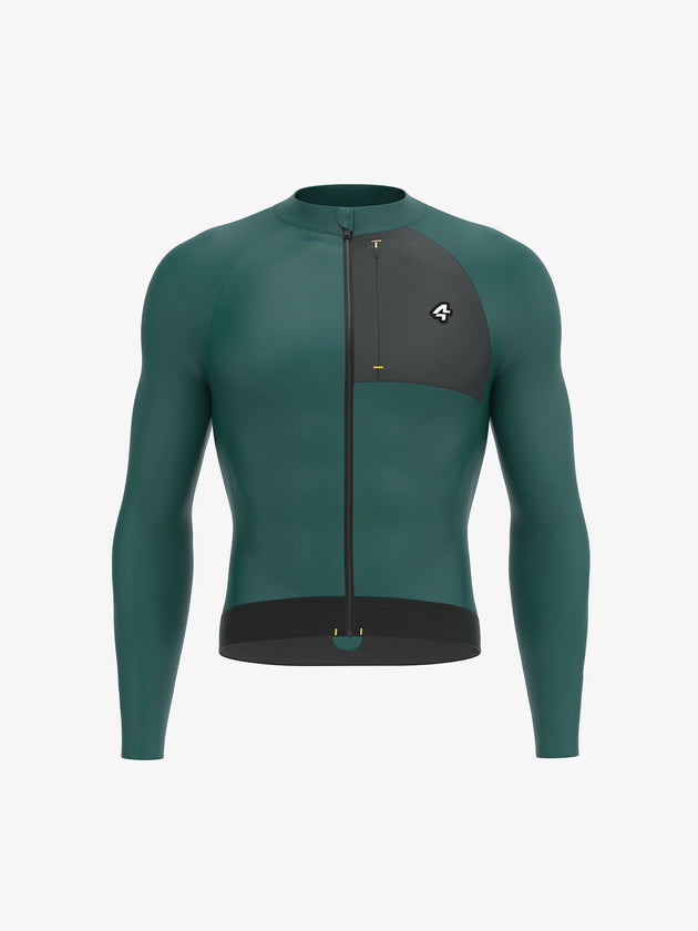Odyssey men long sleeve cycling jersey turquoise