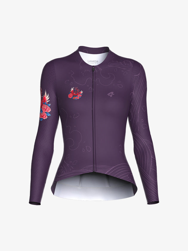 Phoenix Waltz women long sleeve bike jersey purple