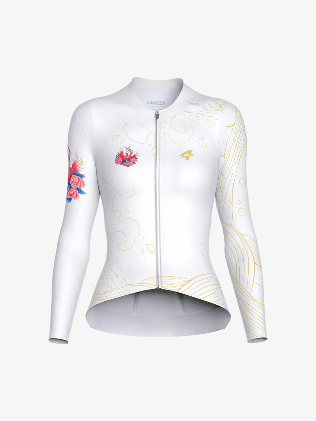 Phoenix Waltz women long sleeve bike jersey white