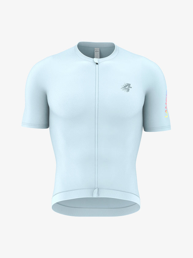 realm blue short sleeve cycling jersey for men