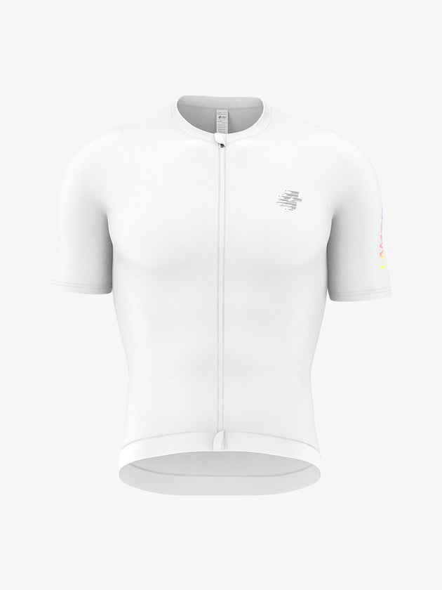realm men short sleeve cycling jersey white