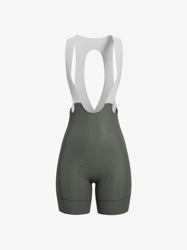 Soothe women gray green cycling bib shorts