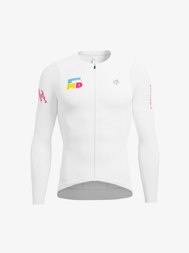 Sparkle men long sleeve cycling jersey white