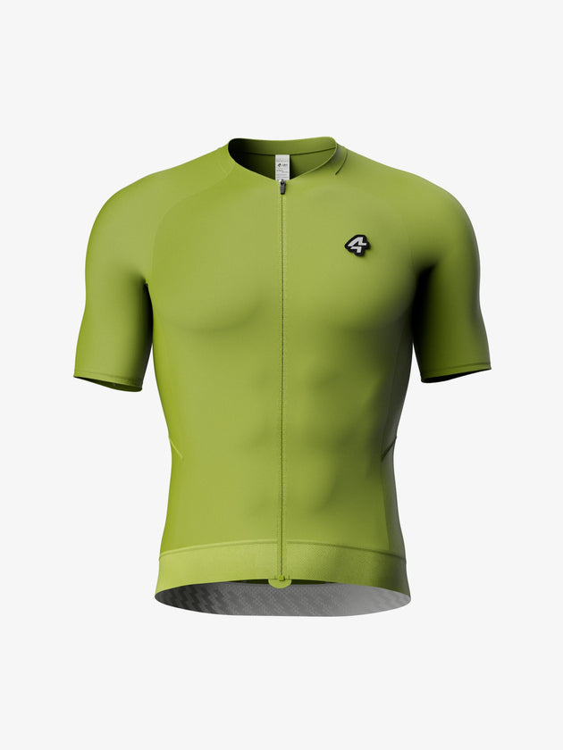 summit ride grass green men short sleeve cycling jersey