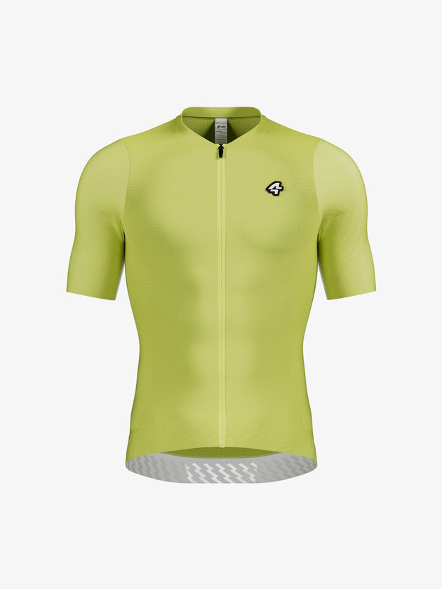 sunny lemon yellow short sleeve cycling jersey