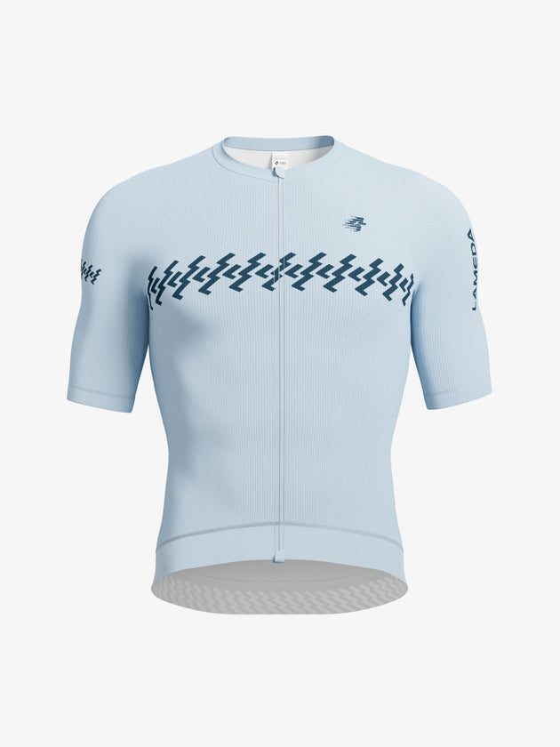 Verde men short sleeve cycling jersey mediterranean blue