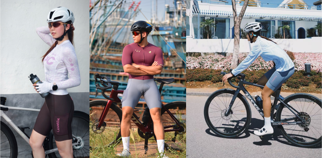 White cycling helmet with black accents and integrated visor featured in five core upgrades explained for special bib shorts.