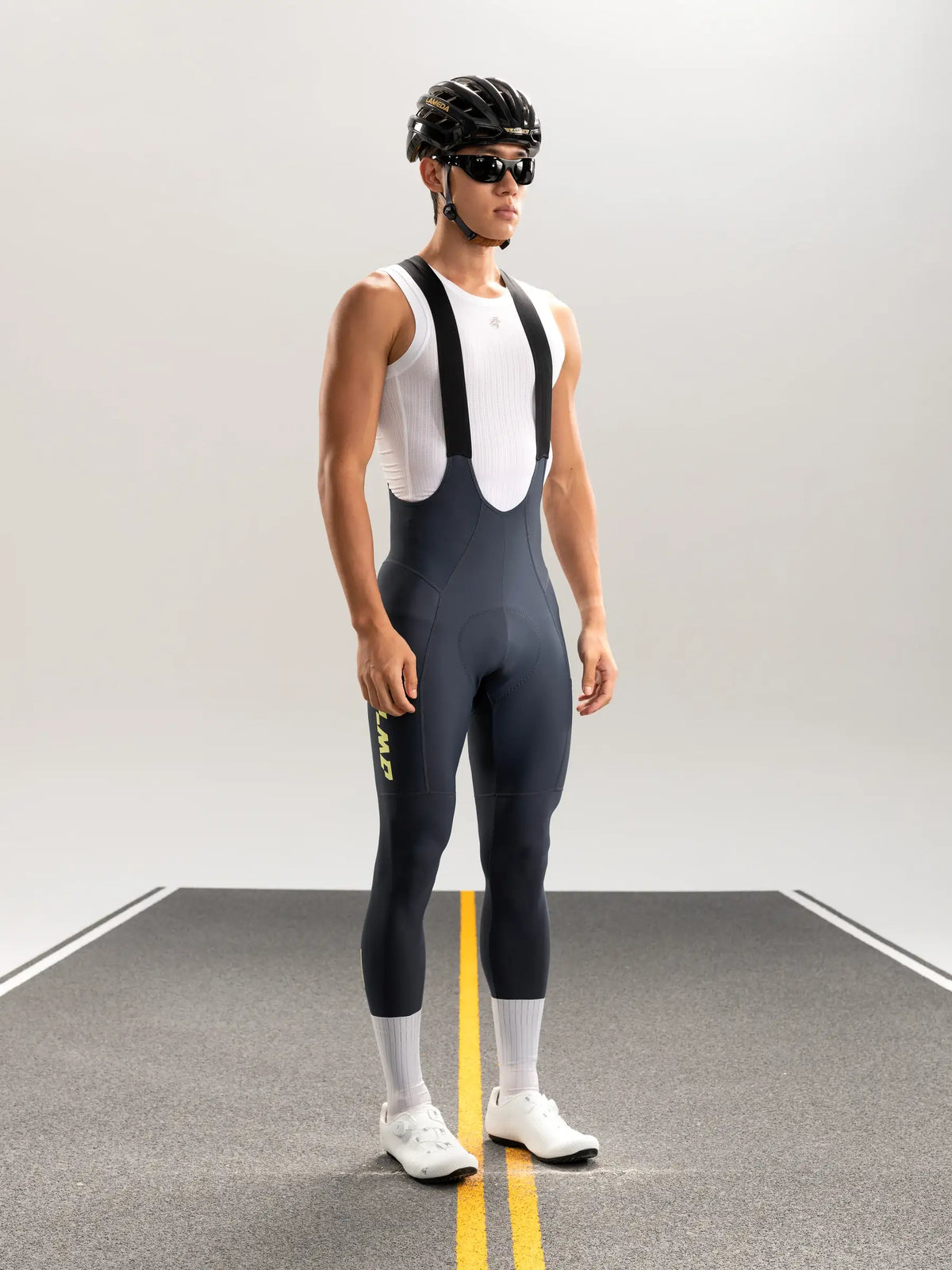 Lameda 21st Anniv. Special Thermal Fleeced Men's Bib Tights - Gray