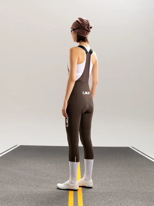 Lameda 21st Anniv. Special Thermal Fleeced Women's Bib Tights - Khaki
