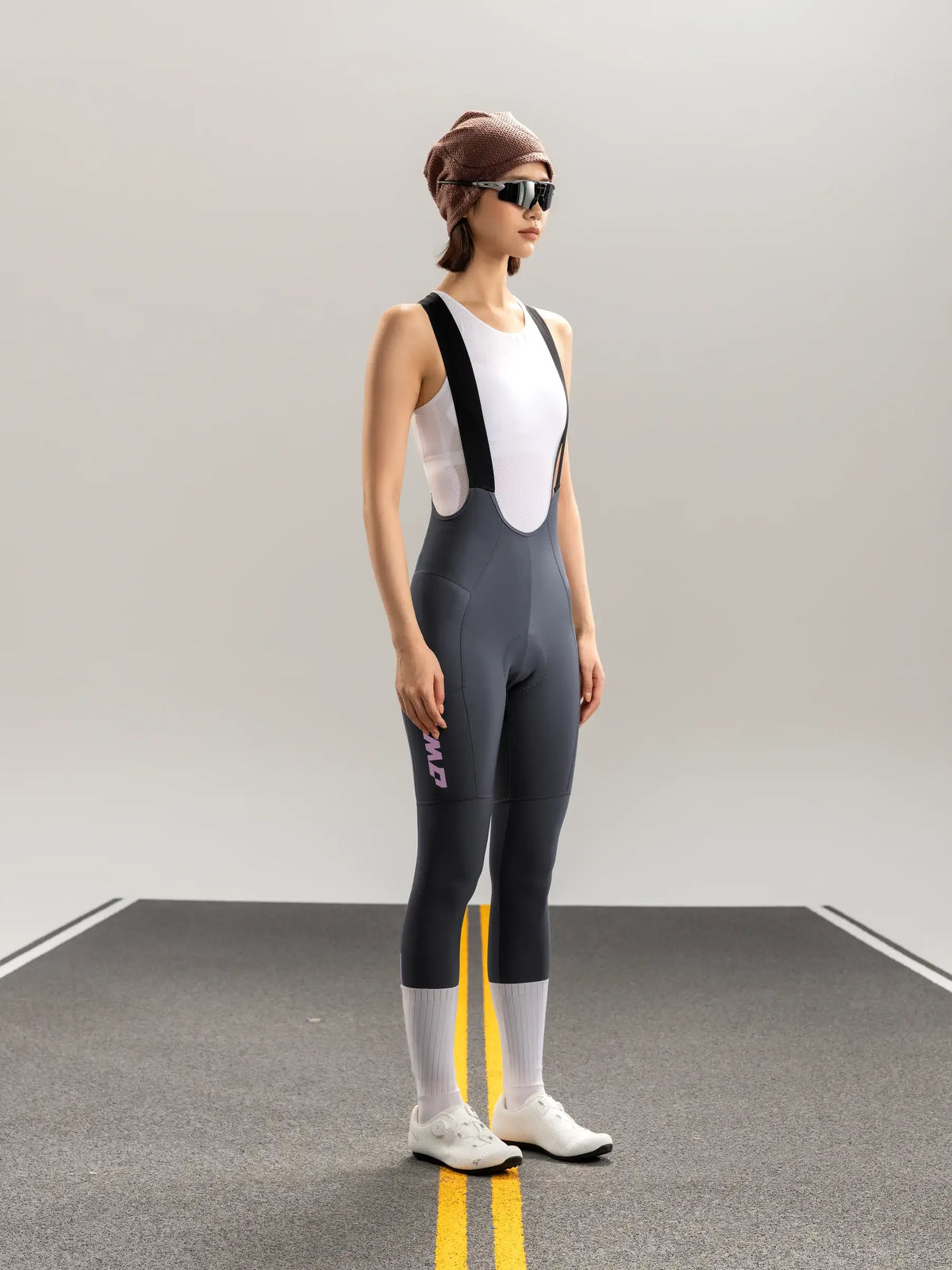 Lameda 21st Anniv. Special Thermal Fleeced Women's Bib Tights - Gray