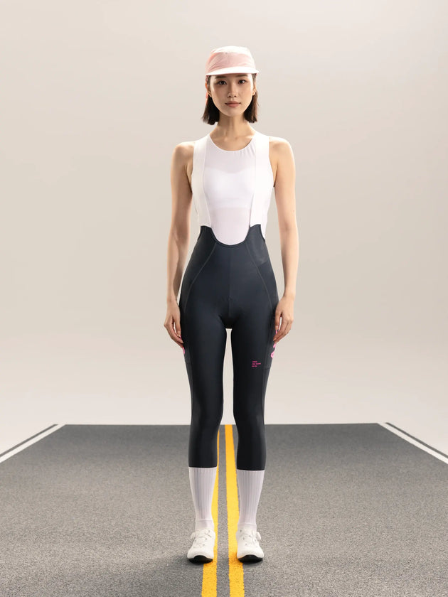Heart Feather Women's Bib Tights - Gray
