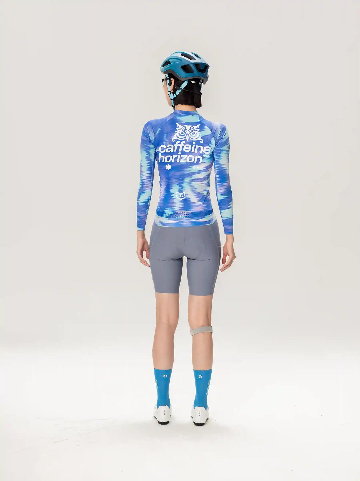 Caffeine Unisex Cycling Jersey LS - Blue
