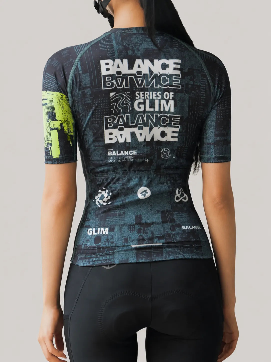 Glimscape Unisex Cycling Jersey - Black