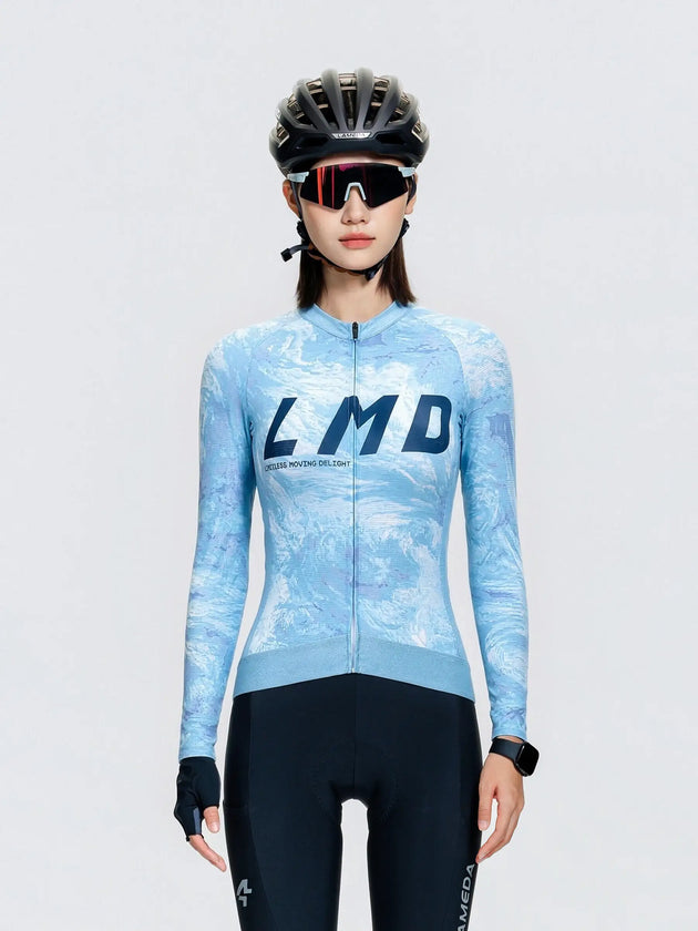 Unisex Cycling Jersey LS - Sky - Pre - Order