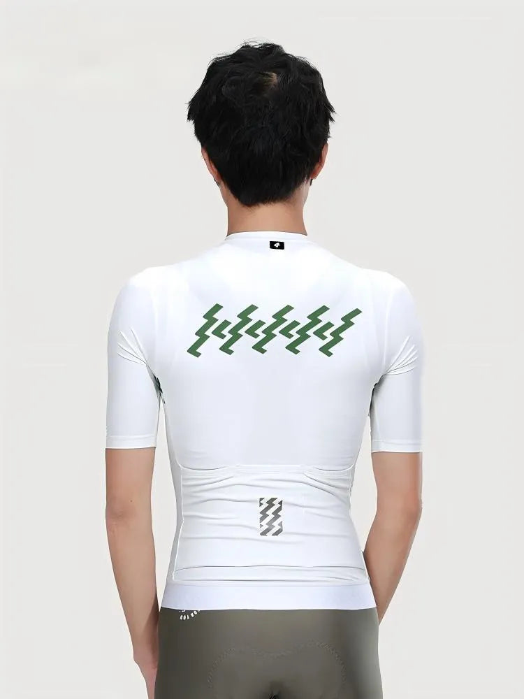 Verde Maglia da ciclismo uomo - Fulmine nelle nuvole