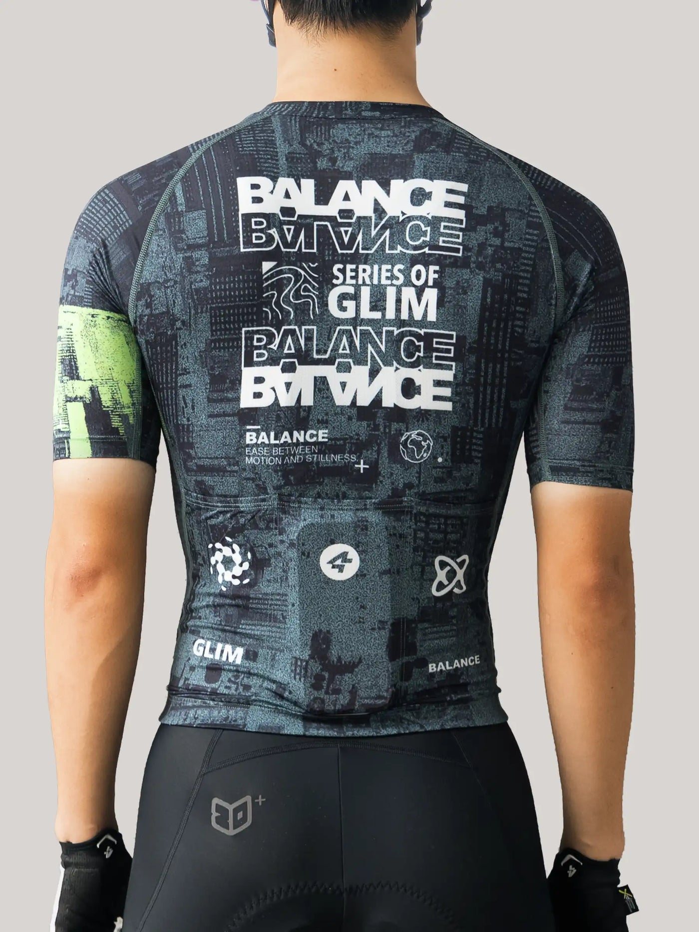 Glimscape Mens Cycling Jersey - Black