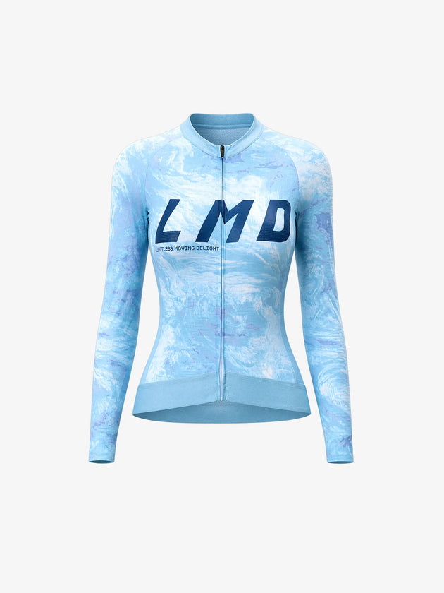 Unisex Cycling Jersey LS - Sky - Pre - Order