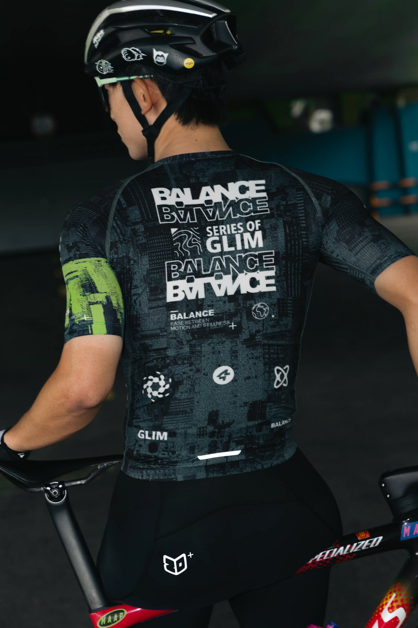 Glimscape Mens Cycling Jersey - Black