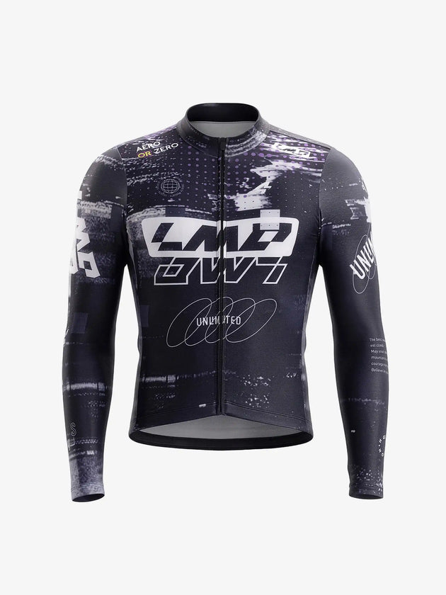 Phantom Men's Thermal Fleece Cycling Jersey - Violet Obsidian