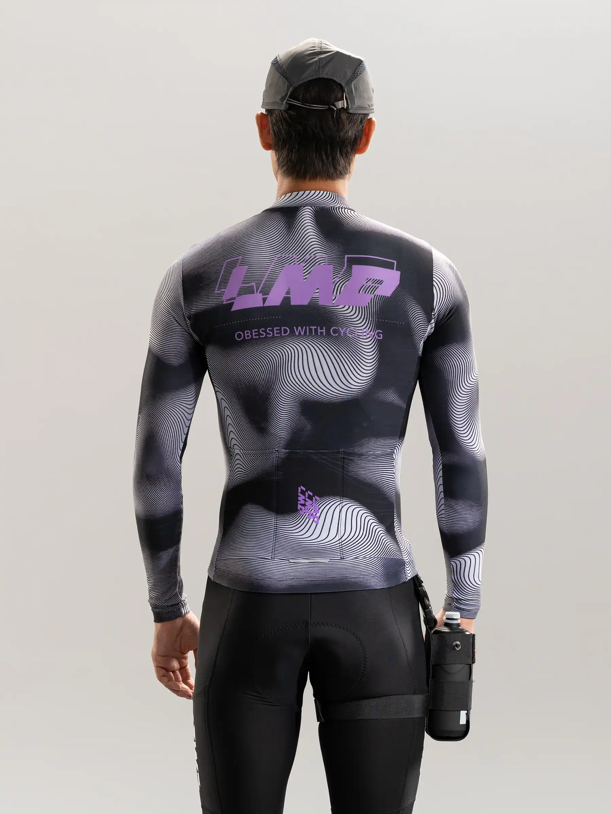 Phantom Men's Thermal Fleece Cycling Jersey - Smoky Purple