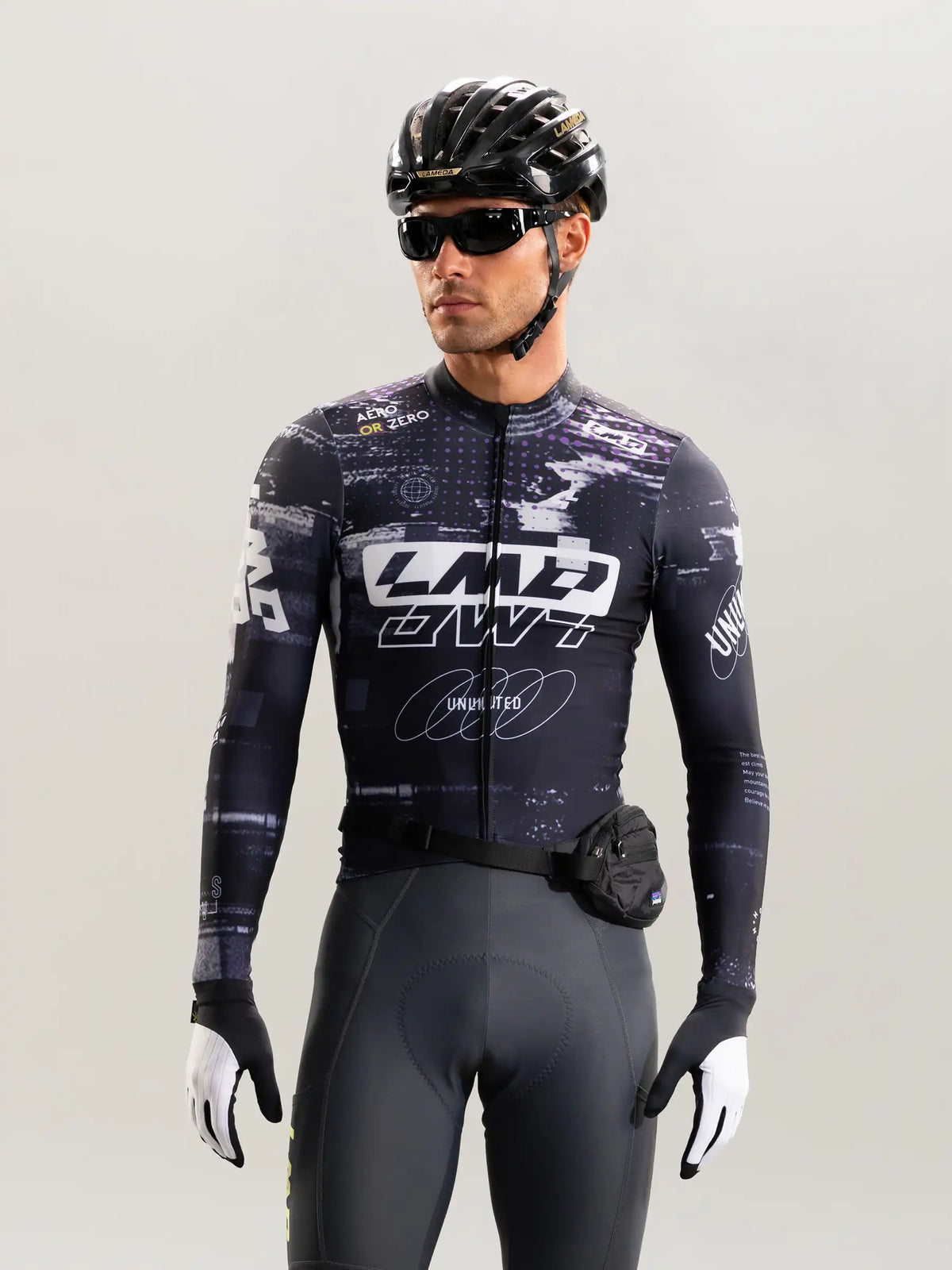 Phantom Men's Thermal Fleece Cycling Jersey - Violet Obsidian