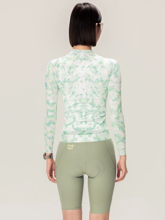 A*C Unisex Cycling Jersey LS - Savour Lime Green
