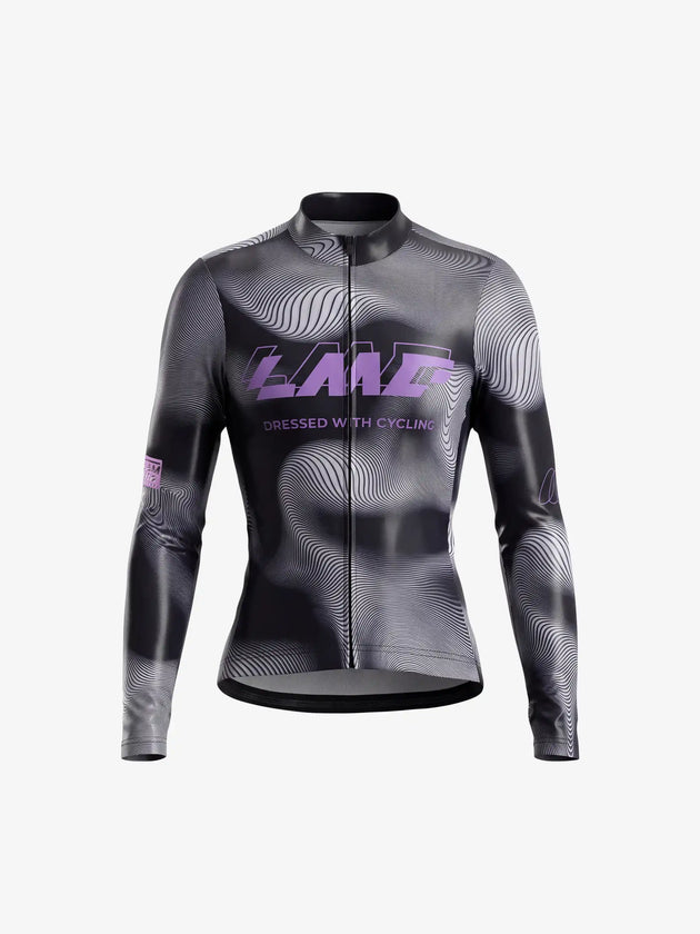 Phantom Women's Thermal Fleece Cycling Jersey - Smoky Purple