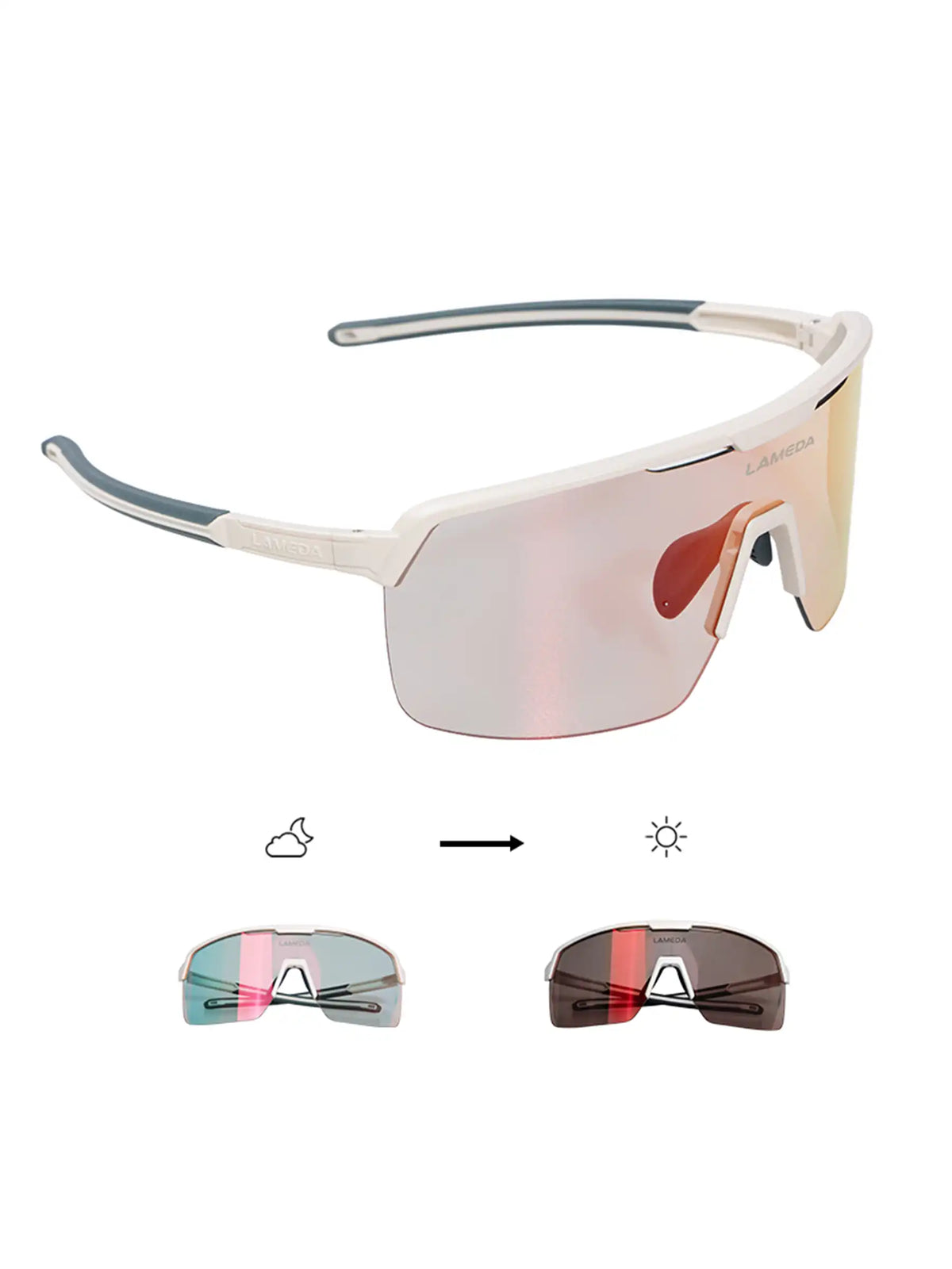 Photochromic Cycling Sunglasses LS350 Air - Cloud