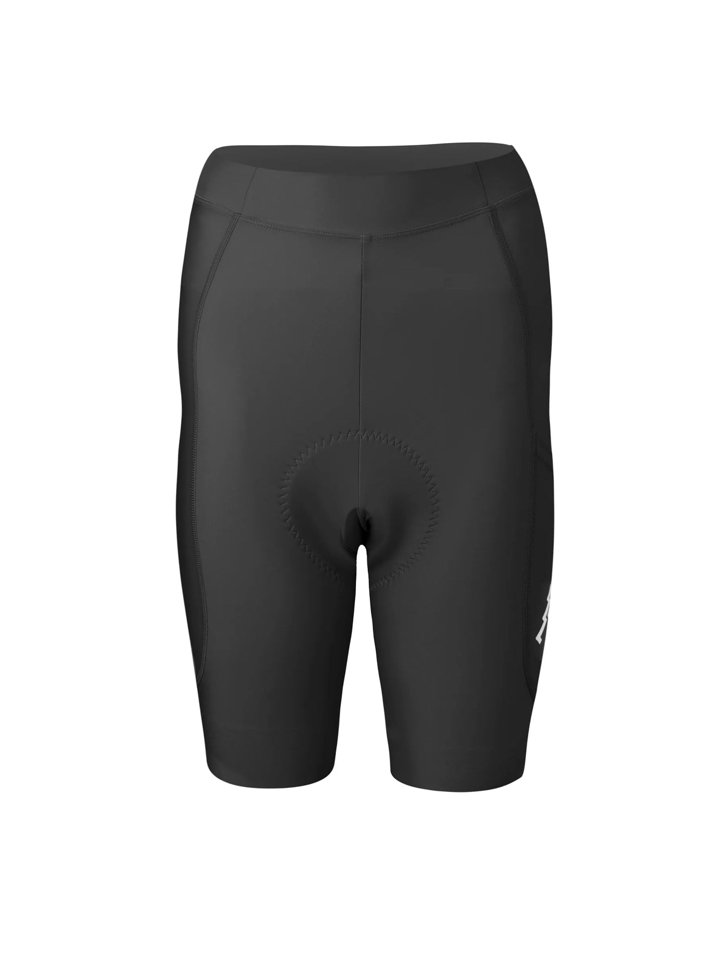 Svart LAMEDA damernas elite cykelshorts med vadderad sadeldel och halkfria bengrepp med diskret vit logotyp på sidan