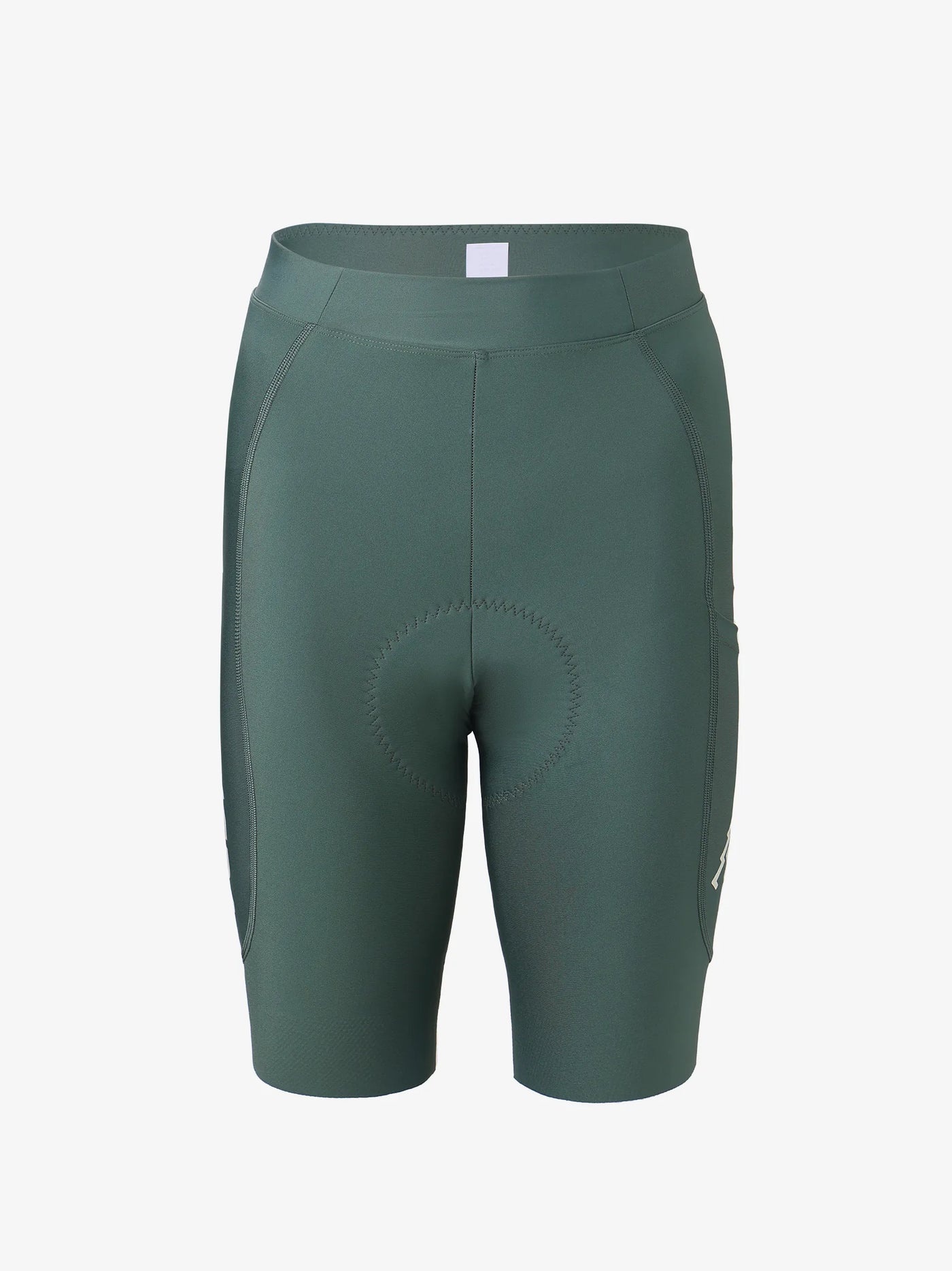 Mörkgröna LAMEDA dams elite cykelshorts x580 med polstrad sits och halkfria bengrepp för cykelkomfort