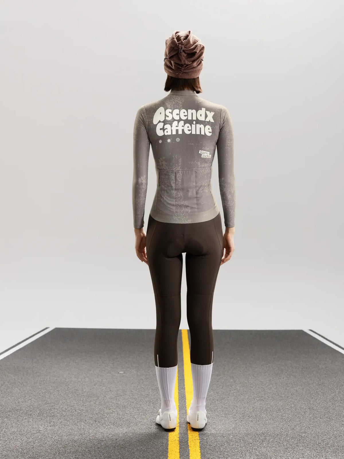 A*C Women's Thermal Fleece Cycling Jersey - Light Coffee