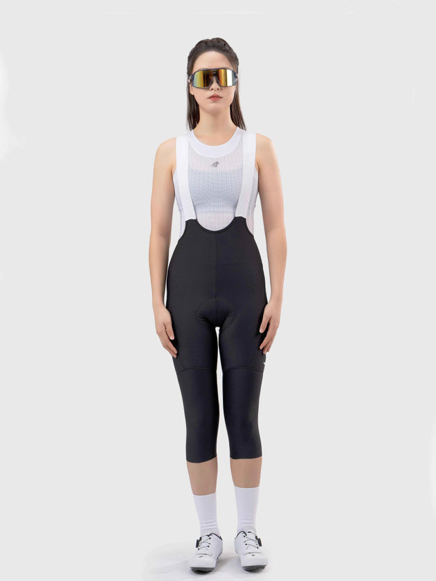 AERO Frauen-Fahrradhose 3/4-Capri - Schwarz