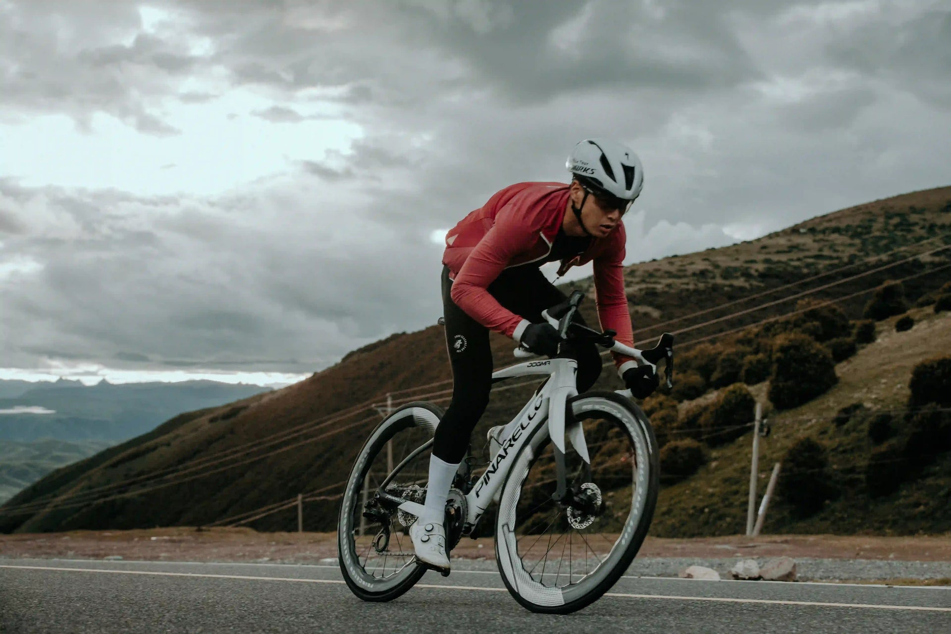 Riding on the road in a cycling coat