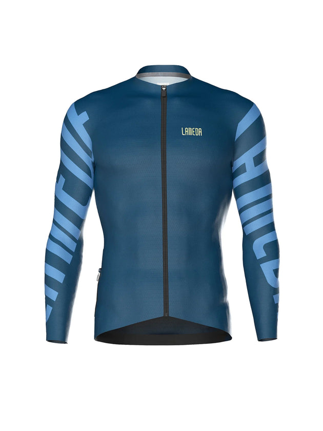 Dusk starlight blue men long sleeve cycling jersey