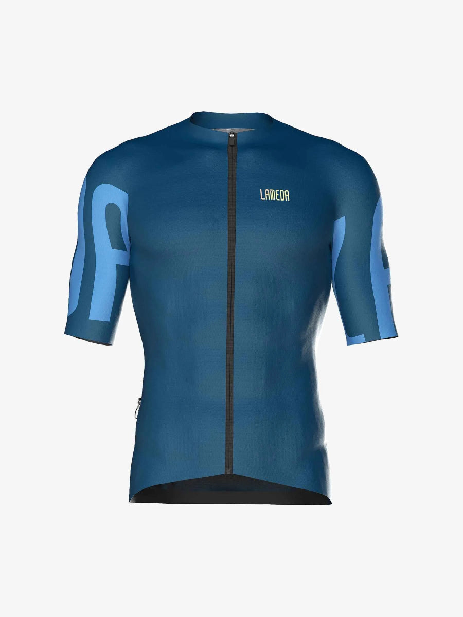 LAMEDA DUSK Men's Short Sleeve Jersey - 3D Reflective Logo, Secure