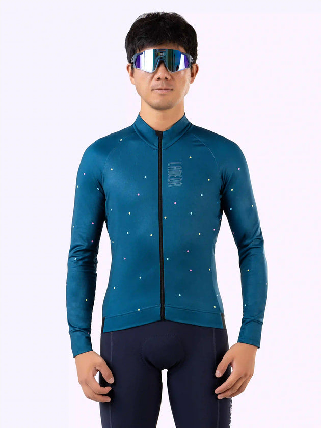 ダスクメン サーマルサイクリングジャージ - ブルードット